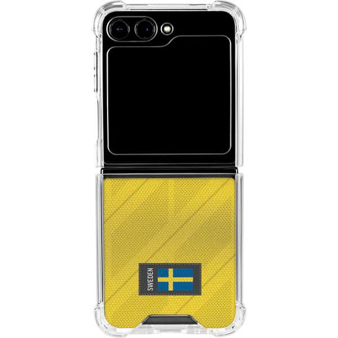Sweden Soccer Flag Galaxy Z Flip5 5G Clear Case